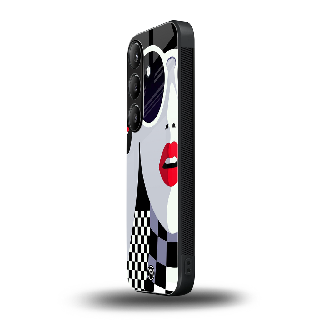 attitude queen back phone cover | glass case for samsung galaxy s24 plus