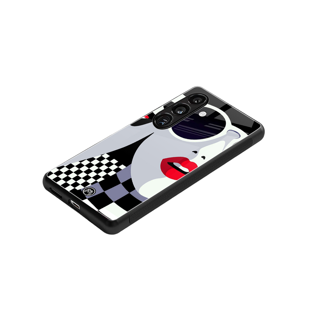 attitude queen back phone cover | glass case for samsung galaxy s25 plus