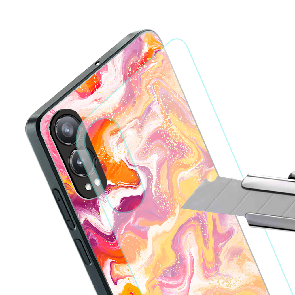 aureolin grape jam back phone cover | glass case for oneplus nord ce 4 lite