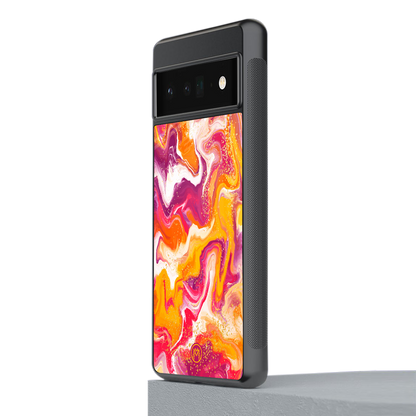 aureolin grape jam back phone cover | glass case for google pixel 6 pro