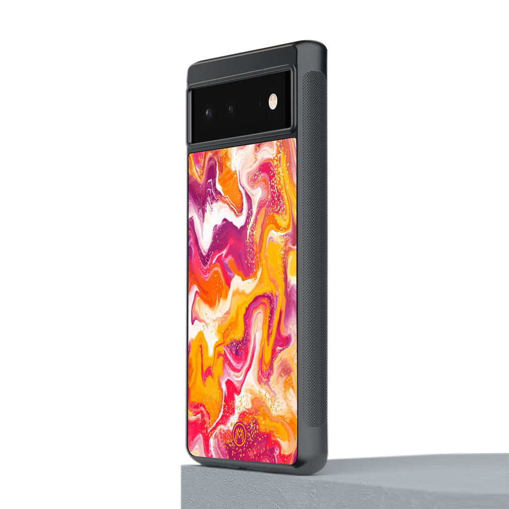 aureolin grape jam back phone cover | glass case for google pixel 6
