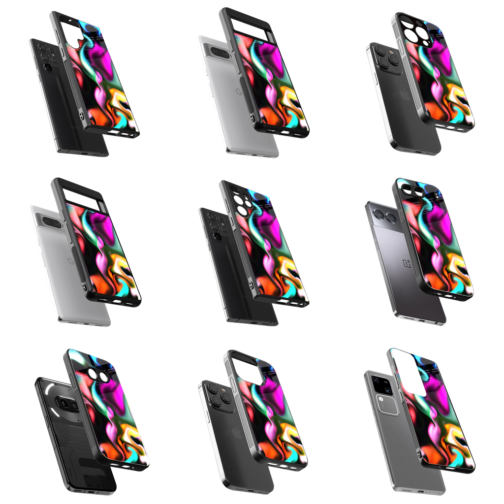 Durable Glass Back Mobile Case for iPhone, Samsung, OnePlus, Google Pixel, Redmi, Vivo, Oppo