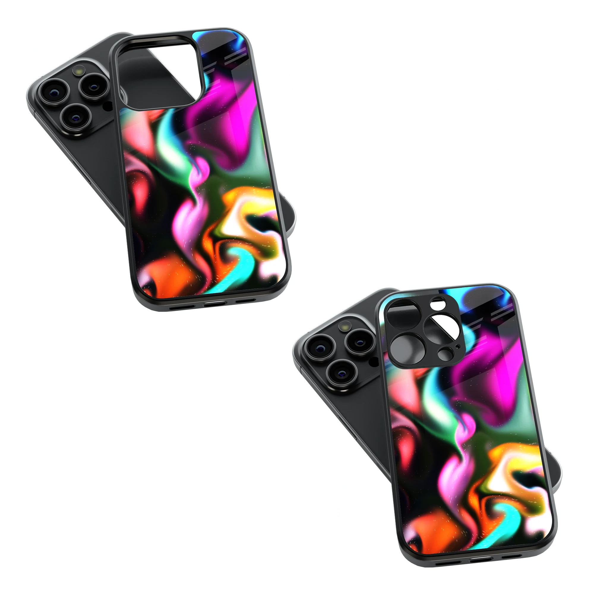 Trendy Glass Back Mobile Case for iPhone, Samsung, Redmi, OnePlus, Google Pixel, Motorola