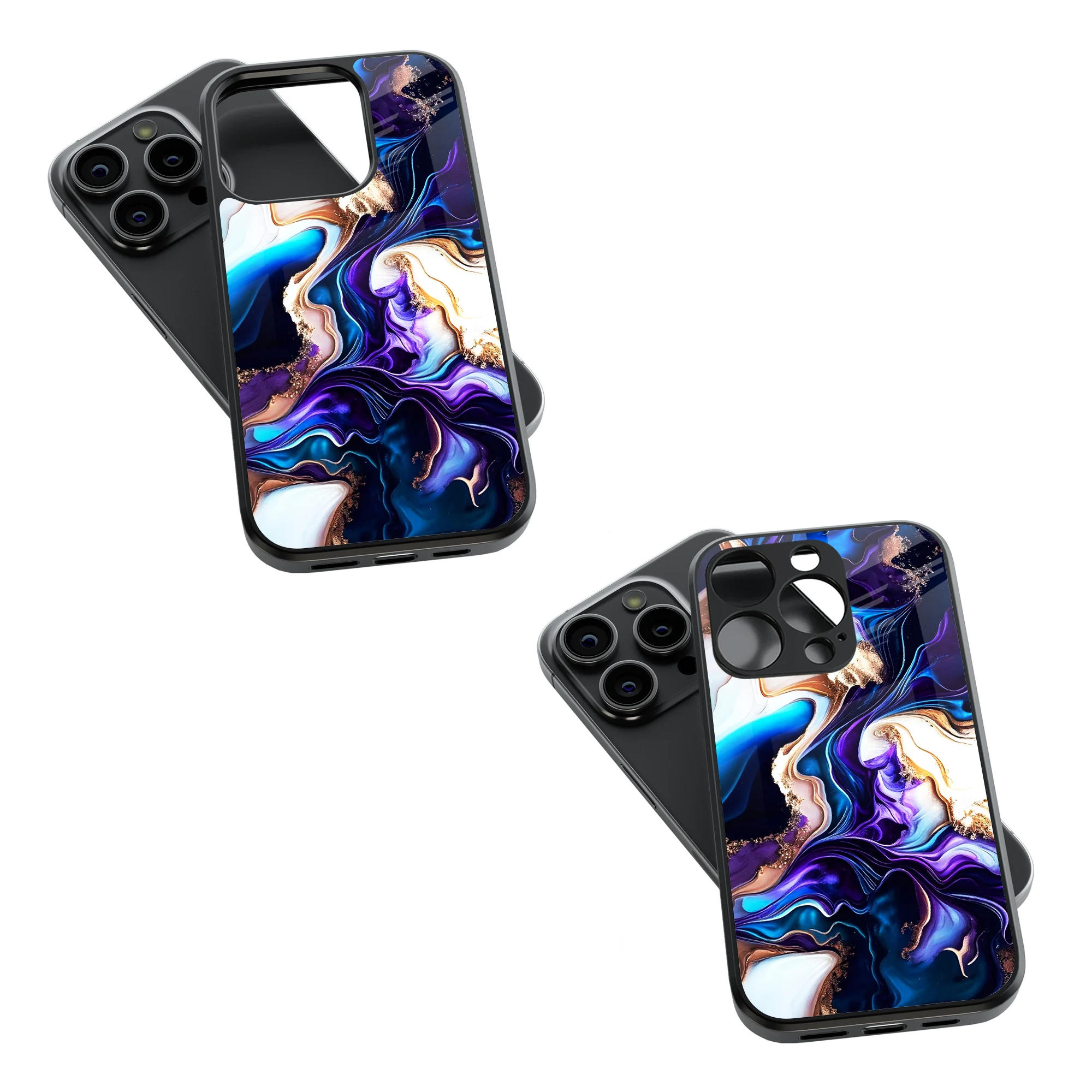 Trendy Glass Back Mobile Case for iPhone, Samsung, Redmi, OnePlus, Google Pixel, Motorola