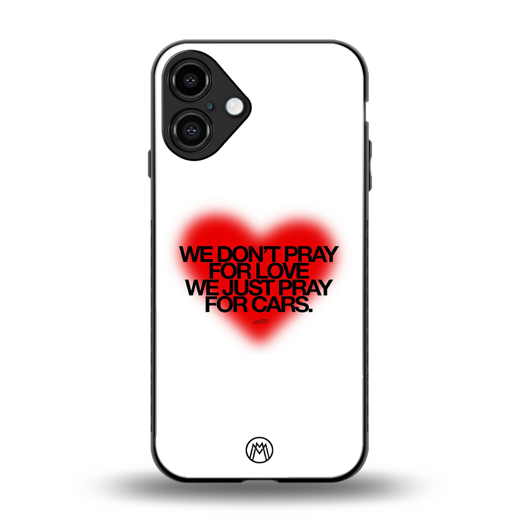 auto lust back phone cover | glass case for iphone 16 plus