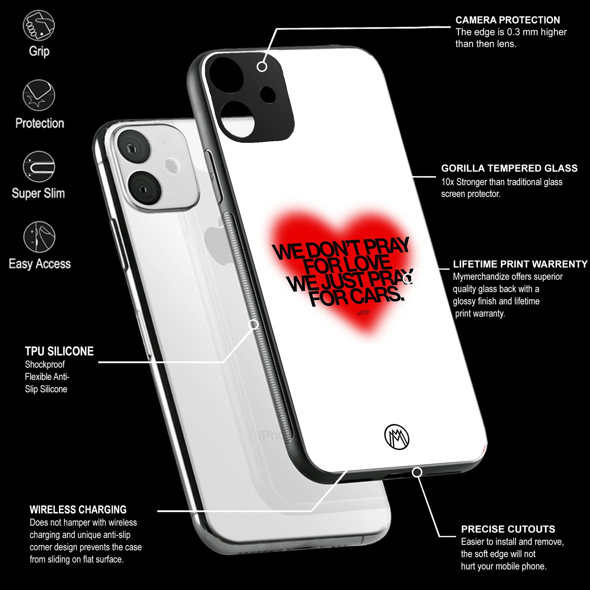 Mobile Phone Cover | Glass Back Case