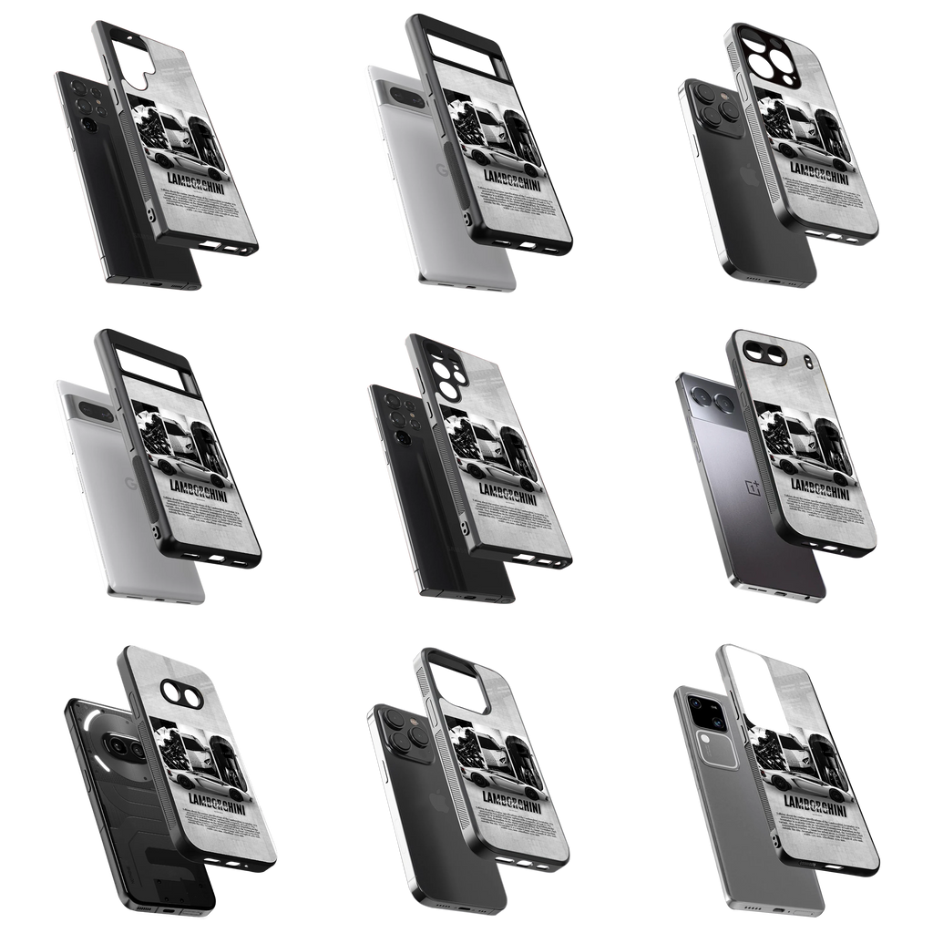 Durable Glass Back Mobile Case for iPhone, Samsung, OnePlus, Google Pixel, Redmi, Vivo, Oppo
