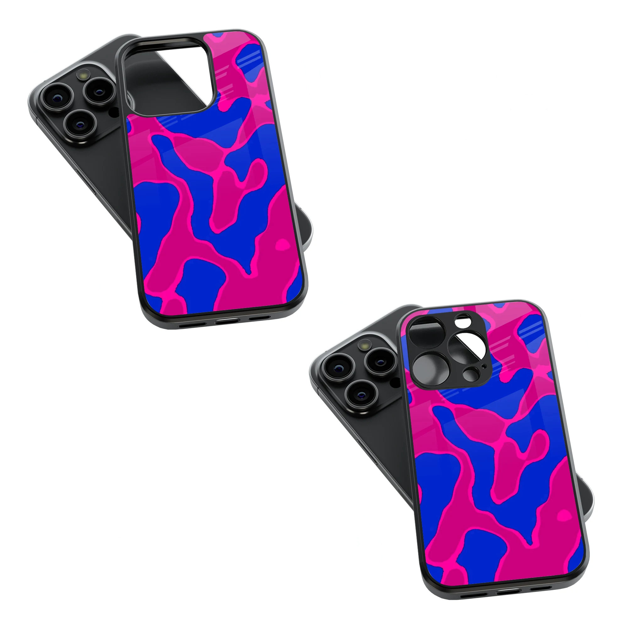 Trendy Glass Back Mobile Case for iPhone, Samsung, Redmi, OnePlus, Google Pixel, Motorola