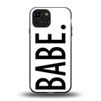 babe back phone cover | glass case for iphone 13 mini