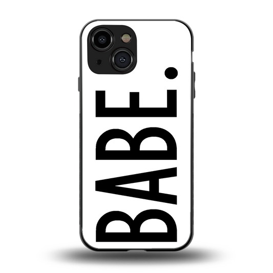 babe back phone cover | glass case for iphone 13 mini