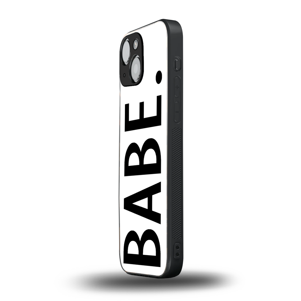 babe back phone cover | glass case for iphone 13 mini