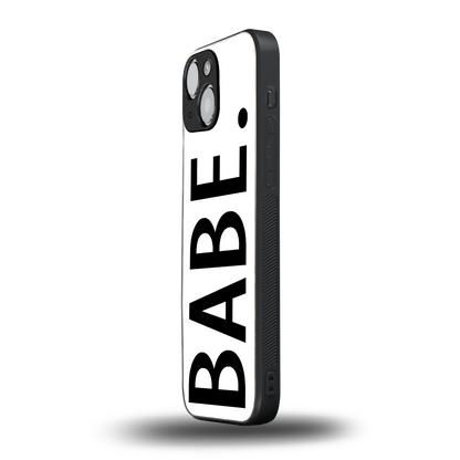 babe back phone cover | glass case for iphone 13 mini