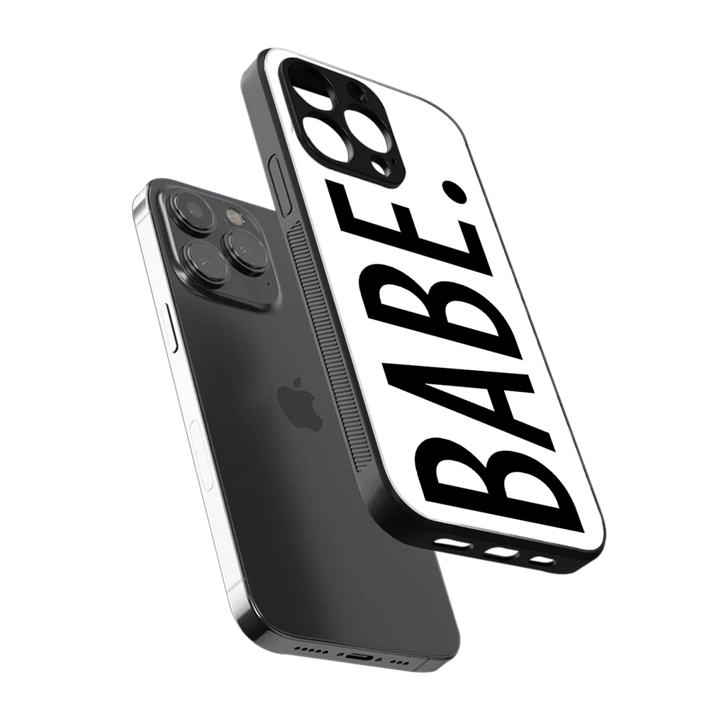 babe back phone cover | glass case for iphone 13 pro max