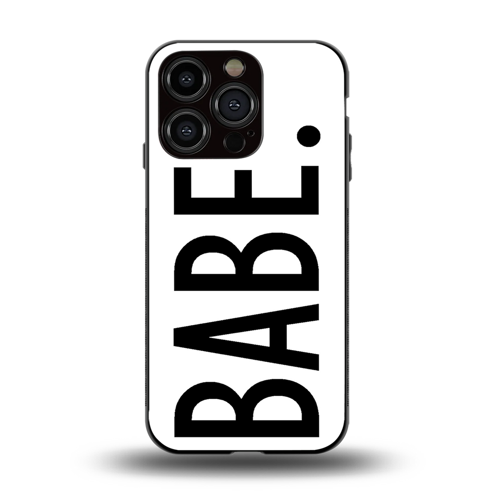 babe back phone cover | glass case for iphone 13 pro