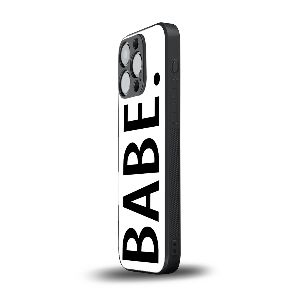 babe back phone cover | glass case for iphone 13 pro