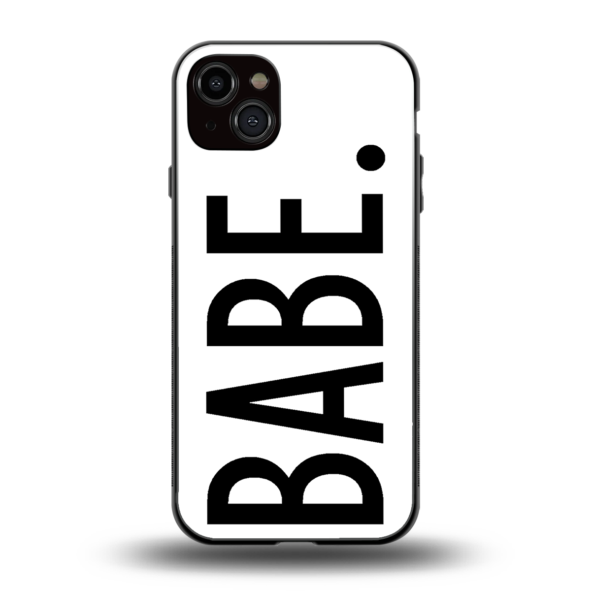 babe back phone cover | glass case for iphone 15 plus