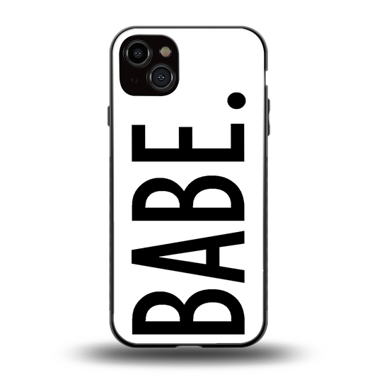 babe back phone cover | glass case for iphone 15 plus