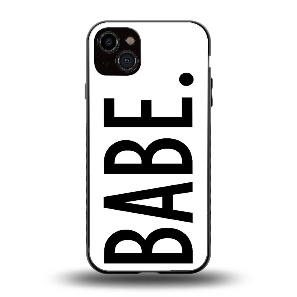 babe back phone cover | glass case for iphone 14 plus