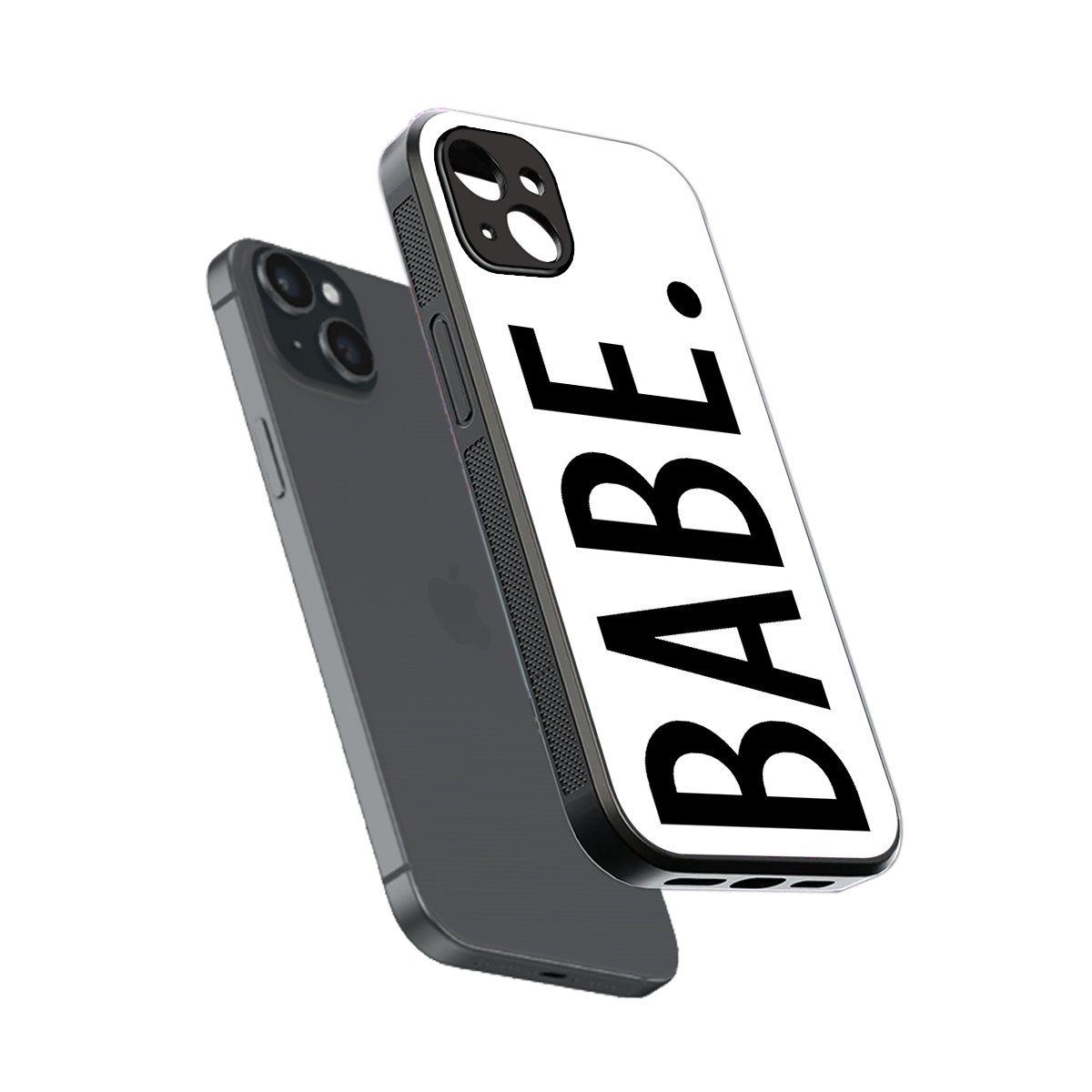 babe back phone cover | glass case for iphone 15 plus