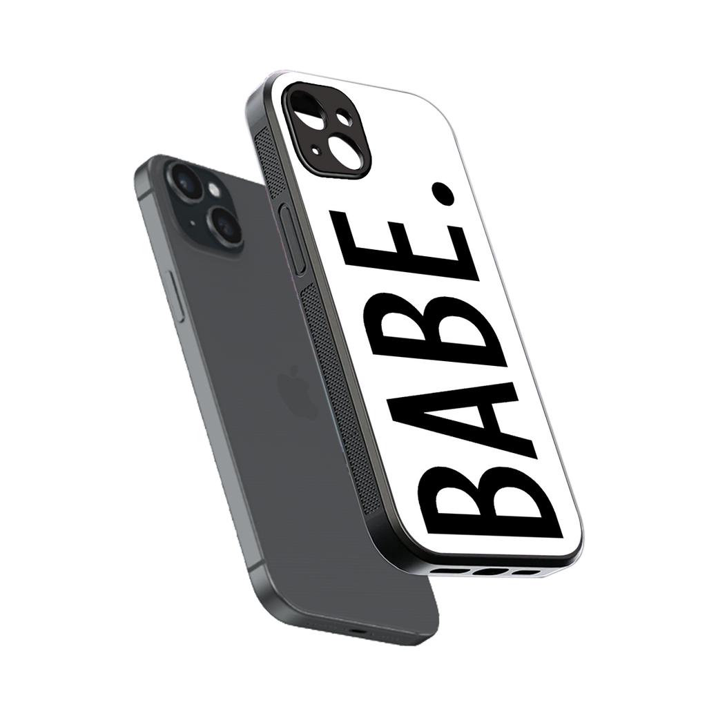 babe back phone cover | glass case for iphone 14 plus