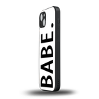 babe back phone cover | glass case for iphone 15 plus