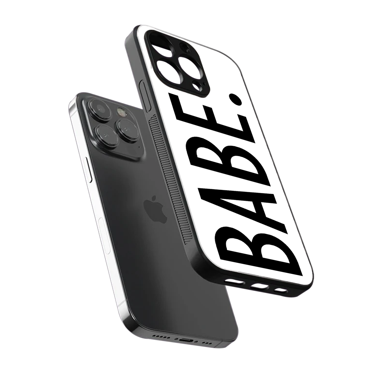 babe back phone cover | glass case for iphone 15 pro max