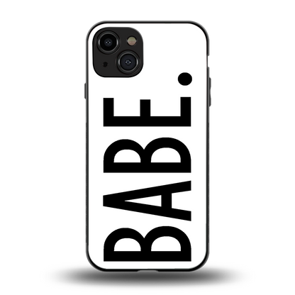 babe back phone cover | glass case for iphone 15