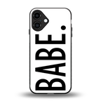 babe back phone cover | glass case for iphone 16 plus