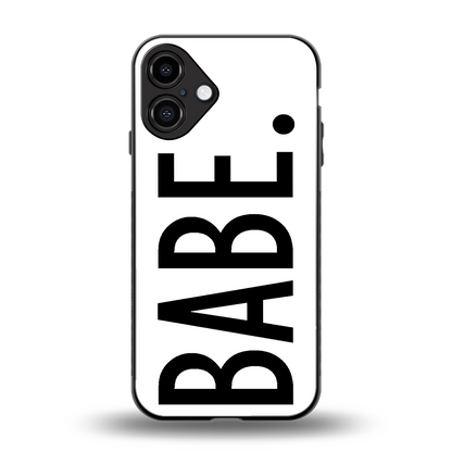 babe back phone cover | glass case for iphone 16 plus