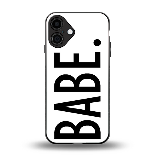 babe back phone cover | glass case for iphone 16 plus