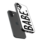 babe back phone cover | glass case for iphone 16 plus