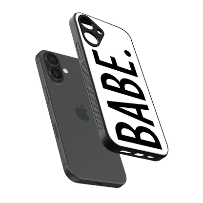 babe back phone cover | glass case for iphone 16 plus