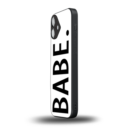 babe back phone cover | glass case for iphone 16 plus