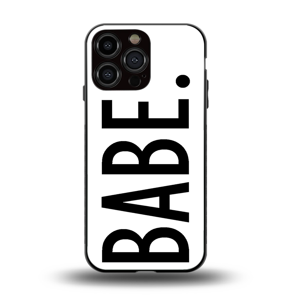 babe back phone cover | glass case for iphone 16 pro max