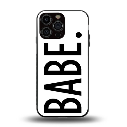 babe back phone cover | glass case for iphone 16 pro max