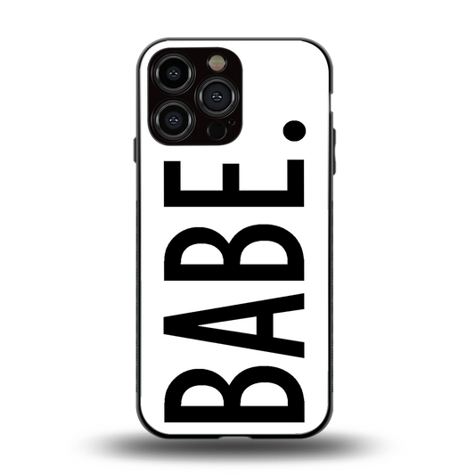 babe back phone cover | glass case for iphone 16 pro max
