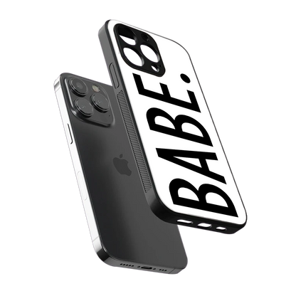 babe back phone cover | glass case for iphone 16 pro max