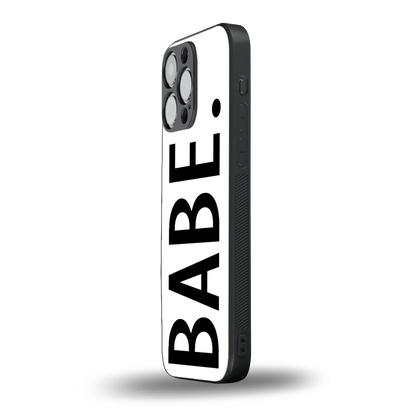 babe back phone cover | glass case for iphone 16 pro max