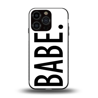 babe back phone cover | glass case for iphone 16 pro