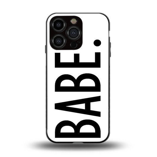 babe back phone cover | glass case for iphone 16 pro