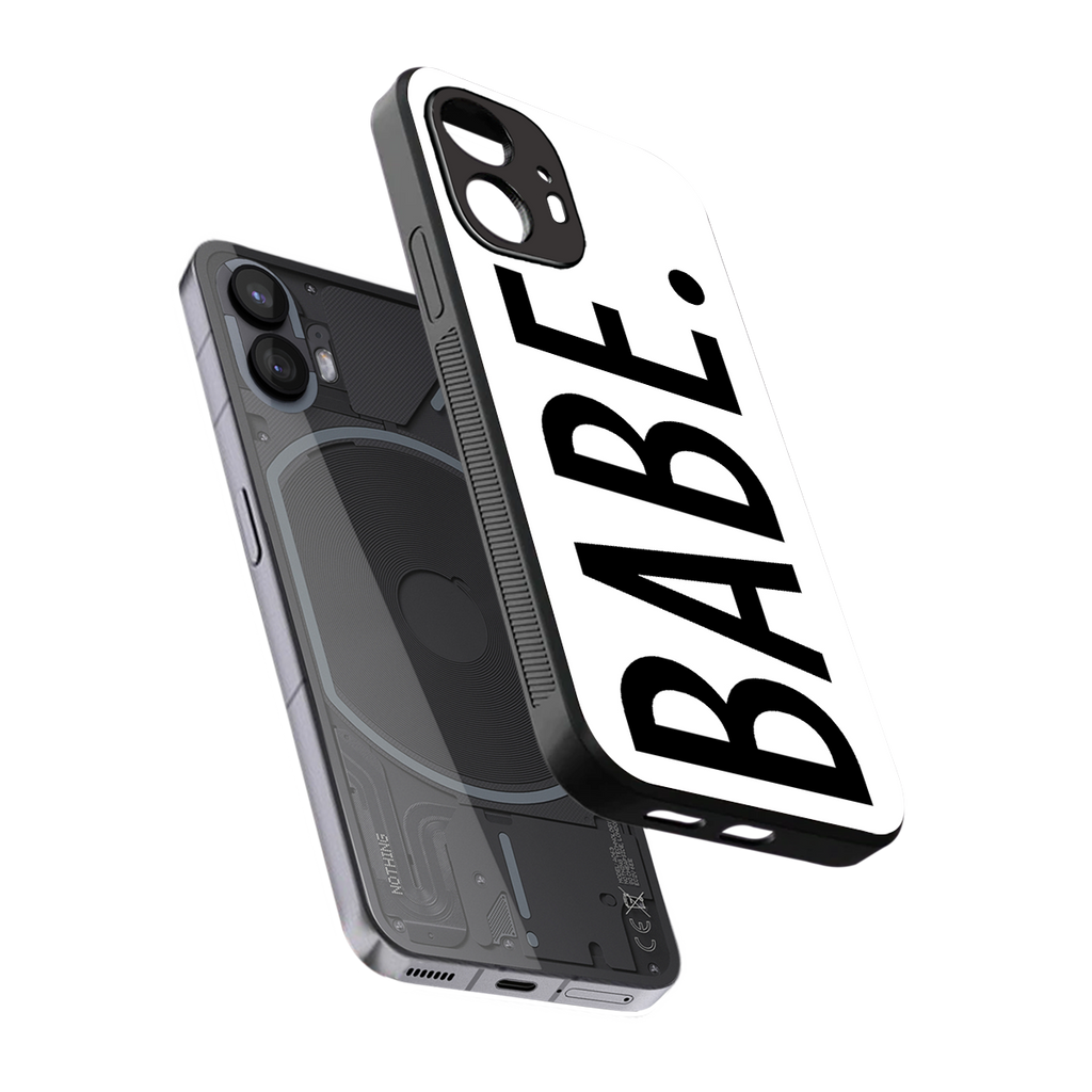 babe back phone cover | glass case for nothing phone 2