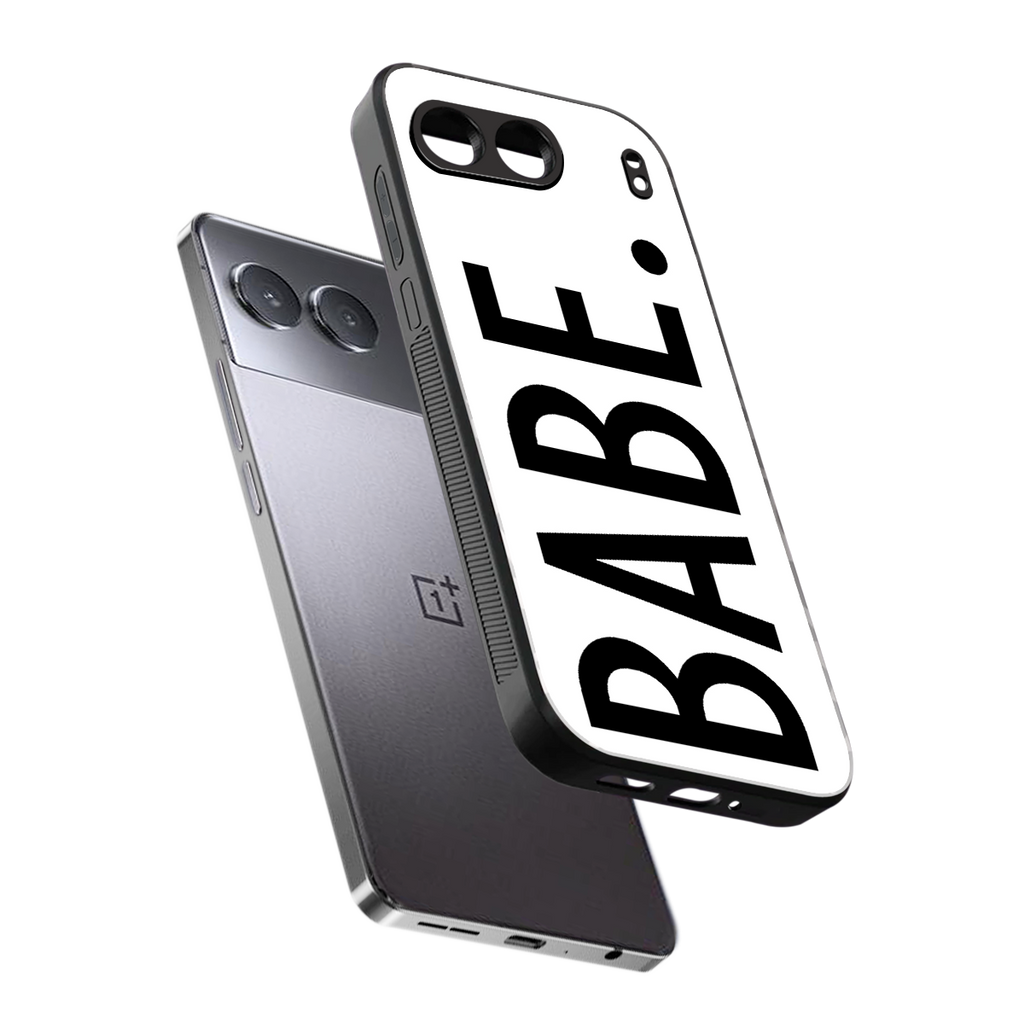 babe back phone cover | glass case for oneplus nord 4