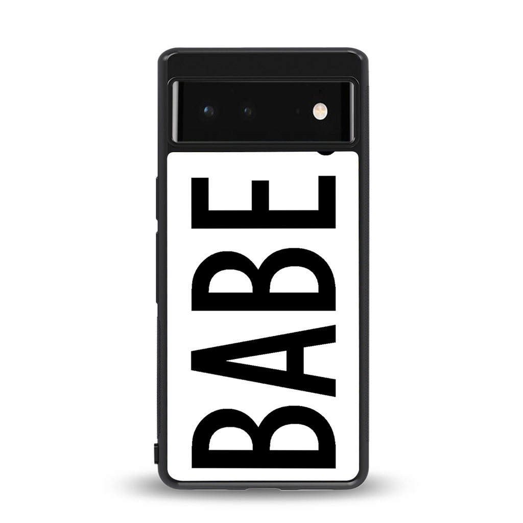 babe back phone cover | glass case for google pixel 6