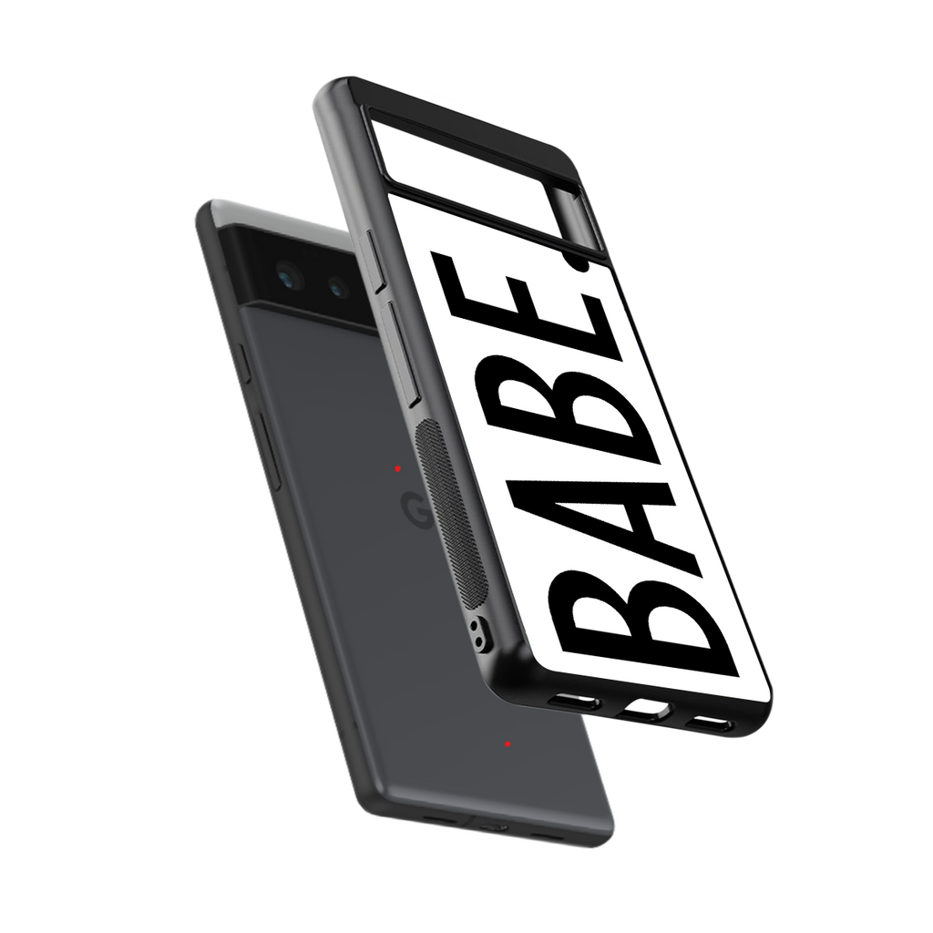 babe back phone cover | glass case for google pixel 6