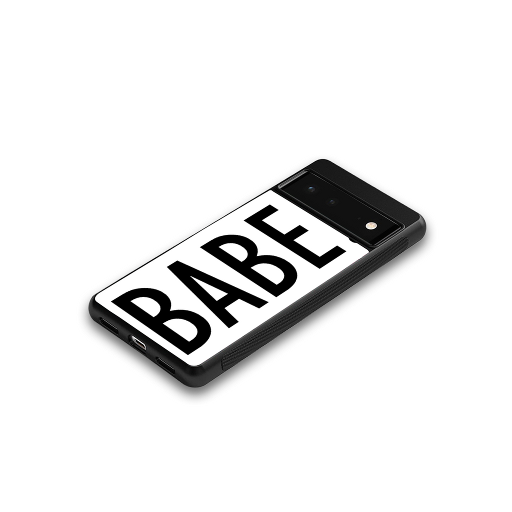 babe back phone cover | glass case for google pixel 6