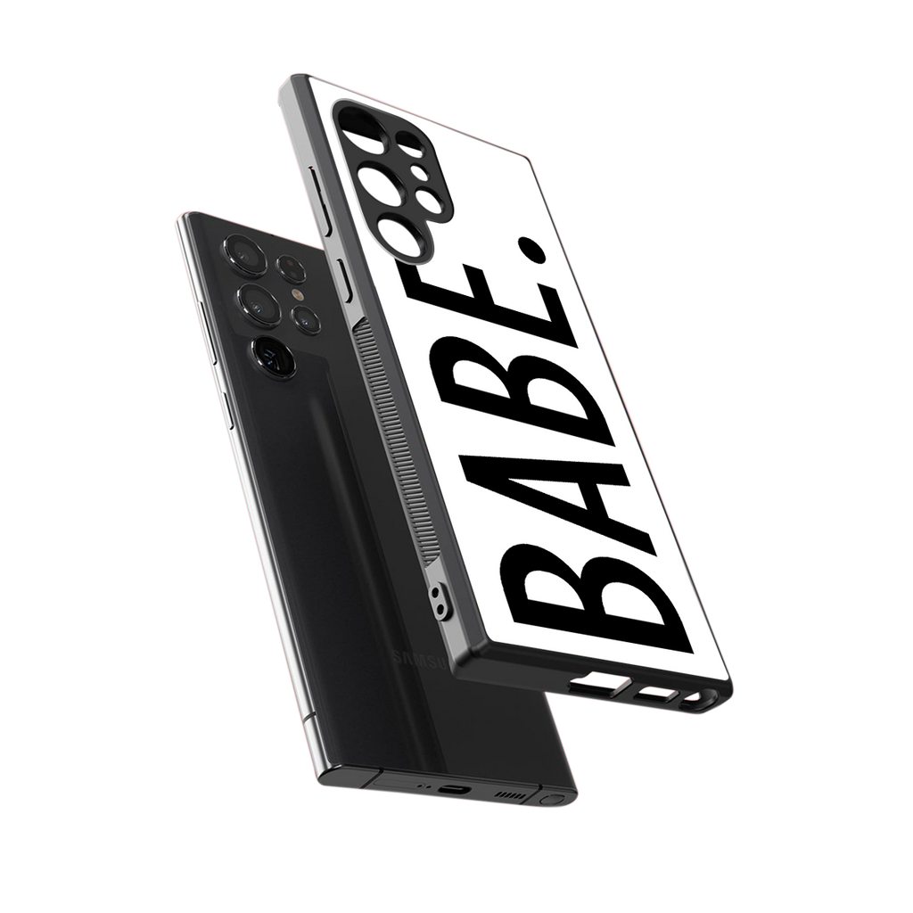 babe back phone cover | glass case for samsung galaxy s23 ultra