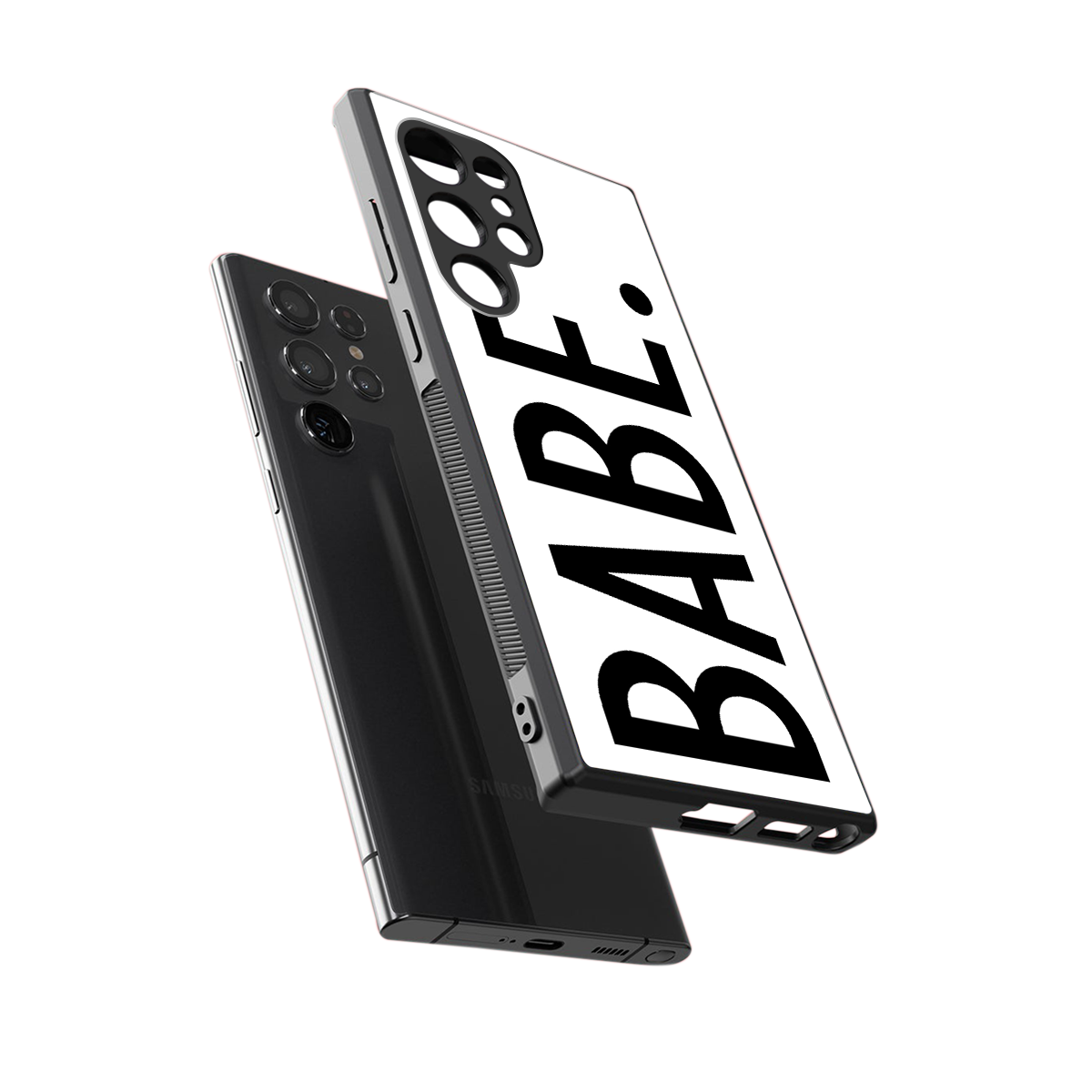 babe back phone cover | glass case for samsung galaxy s23 ultra