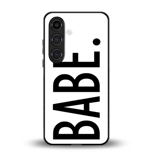 babe back phone cover | glass case for samsung galaxy s24 fe