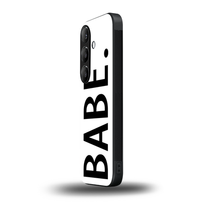 babe back phone cover | glass case for samsung galaxy s24 fe