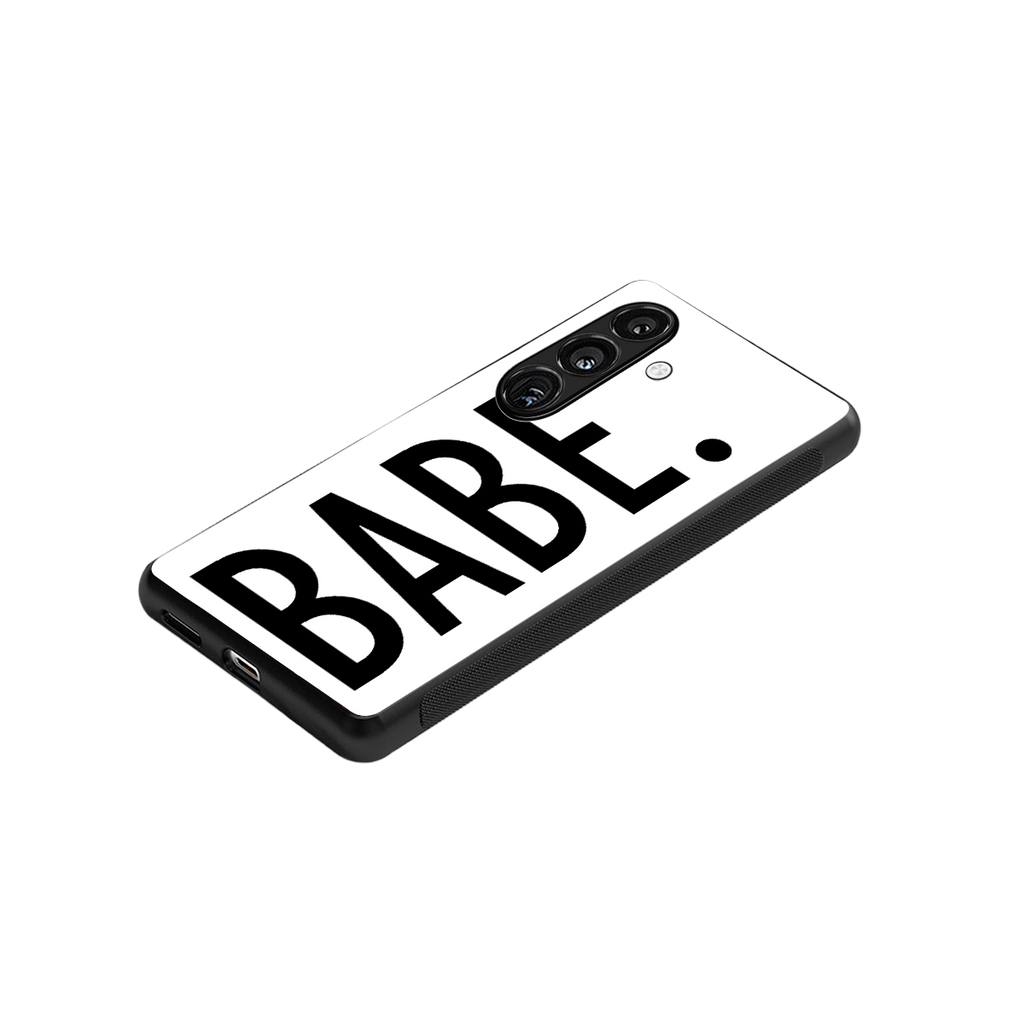 babe back phone cover | glass case for samsung galaxy s25 plus